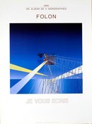 Jean Michel Folon Exhibition Je Vous Ecris Poster