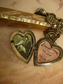 I cannot say Farewell button heart locket bracelet
