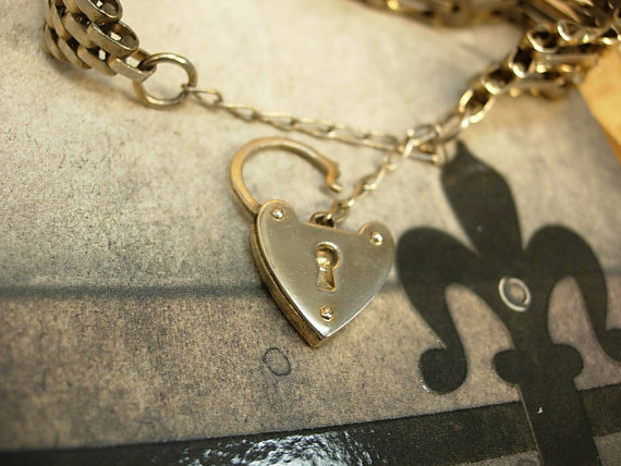 Victorian Gate Bracelet sweetheart chastity padlock bracelet