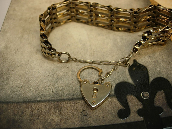 Victorian Gate Bracelet sweetheart chastity padlock bracelet