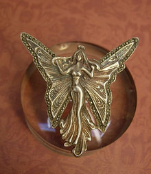 Vintage Nouveau Brooch Fairy Brooch sterling marcasite Brooch Goddess brooch