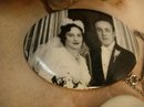 Estate Family portraits with Wedding necklace and sterling crucifix