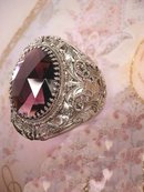 HUGE Gothic Amethyst GLass medieval Bracelet Fit for a DIVA