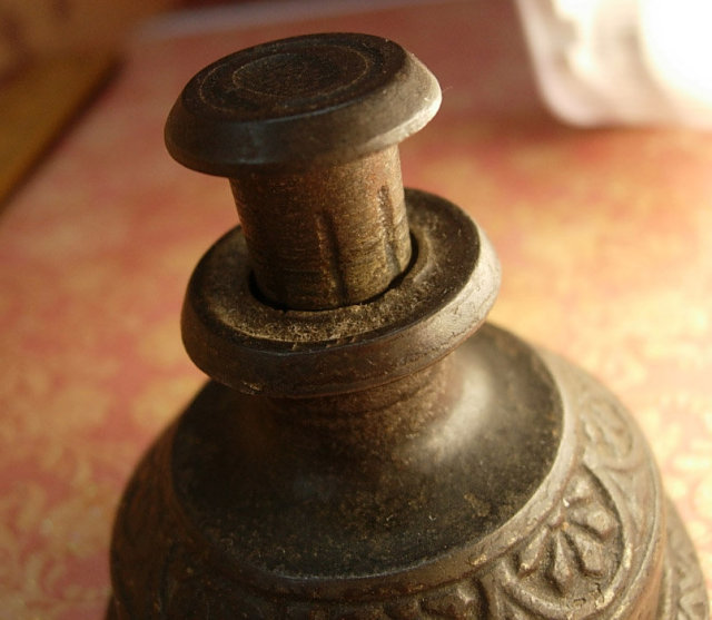 1876 Antique Mechanical Paperweight bell displayed at the 1st US worlds fair
