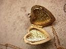 antique Victorian mixed metal Sweetheart Heart Locket Necklace