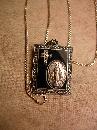 antique Victorian mixed metal Sweetheart Heart Locket Necklace