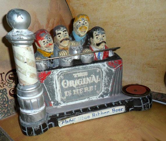 Pabst Blue Ribbon Barber Shop Quartet Display 1959