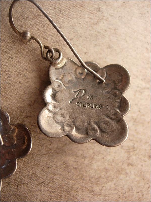 Vintage Signed Etruscan sterling earrings