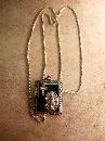 Antique hallmarked Religious miraculous medal sterling necklace and marcasite cross pendant