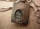Antique hallmarked Religious miraculous medal sterling necklace and marcasite cross pendant
