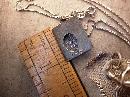 Antique hallmarked Religious miraculous medal sterling necklace and marcasite cross pendant