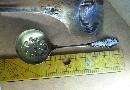 Antique enamel hallmarked silver spoon ladle or nut spoon R. Blackinton & Co
