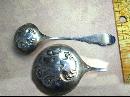 Antique enamel hallmarked silver spoon ladle or nut spoon R. Blackinton & Co