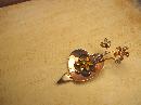 Vintage Signed Coro Sweetheart Brooch sterling and rhinestones