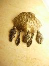 Primitive African Mask charm Brooch