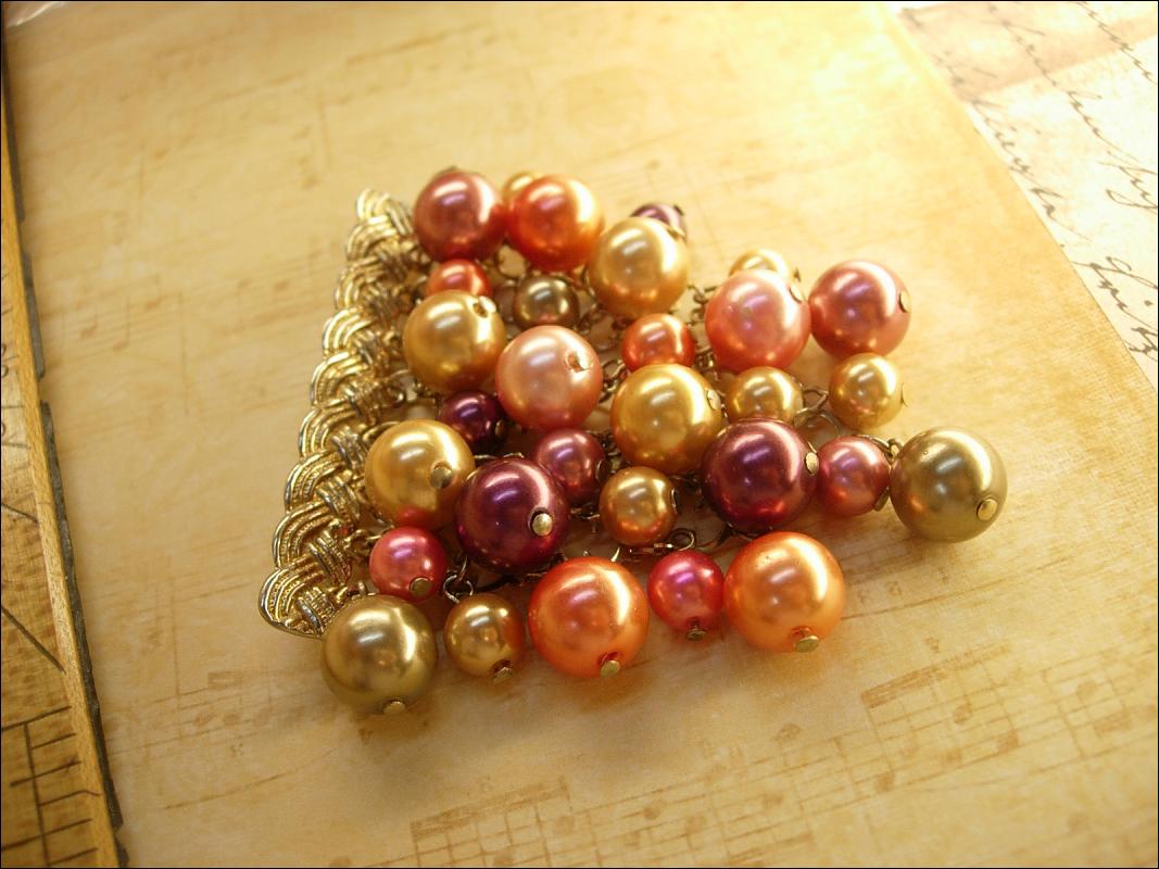 Huge Vintage Baroque Pearl Chandelier Brooch