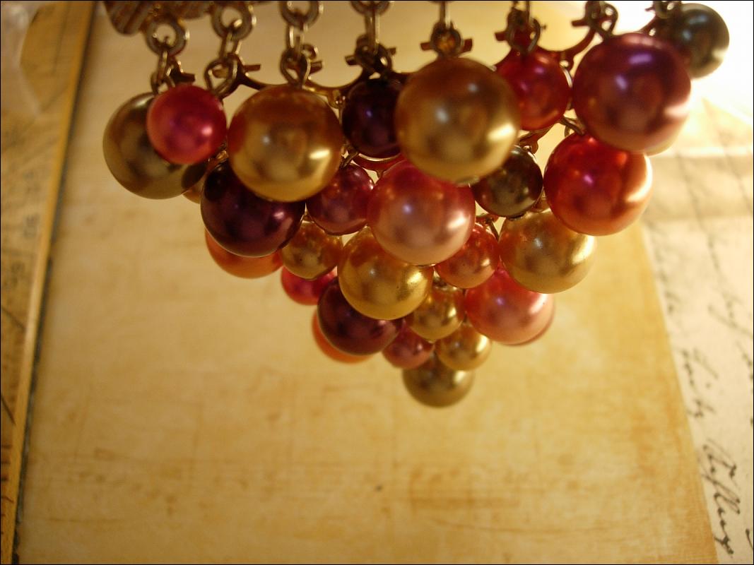Huge Vintage Baroque Pearl Chandelier Brooch
