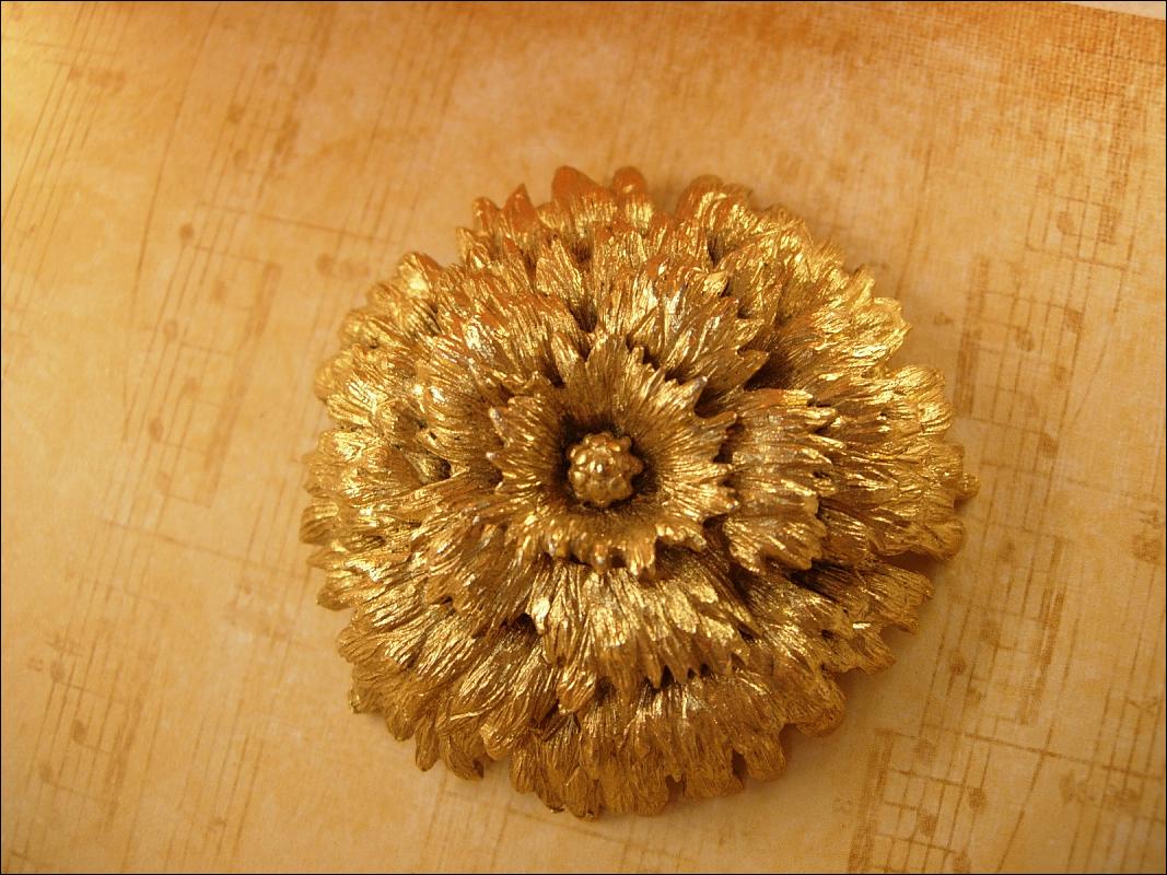 HUGE Vintage signed Monet cascading Flower brooch