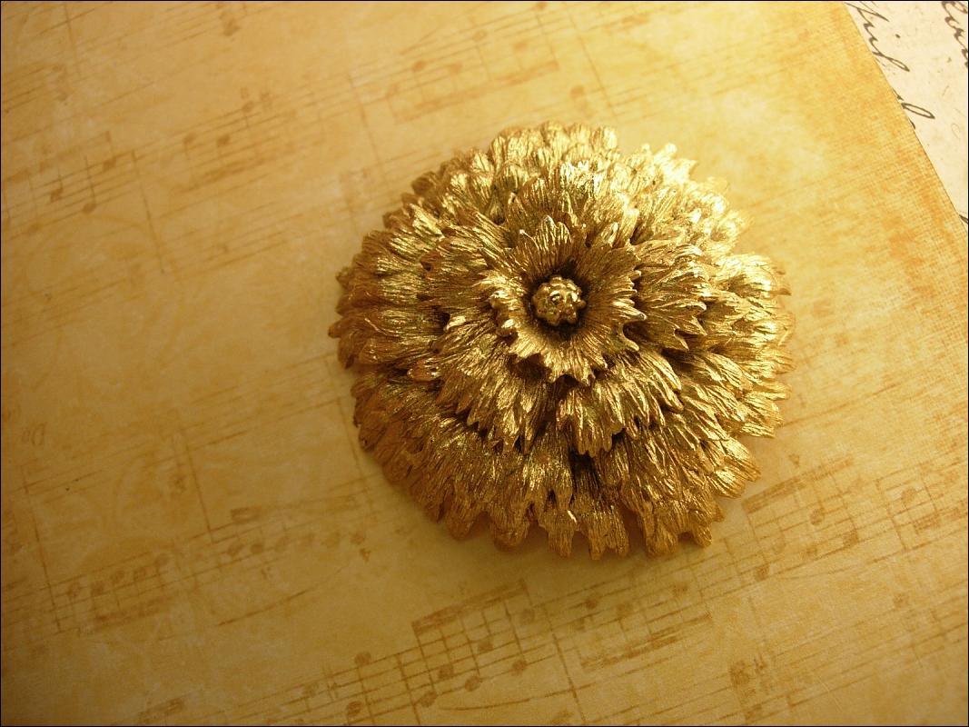 HUGE Vintage signed Monet cascading Flower brooch