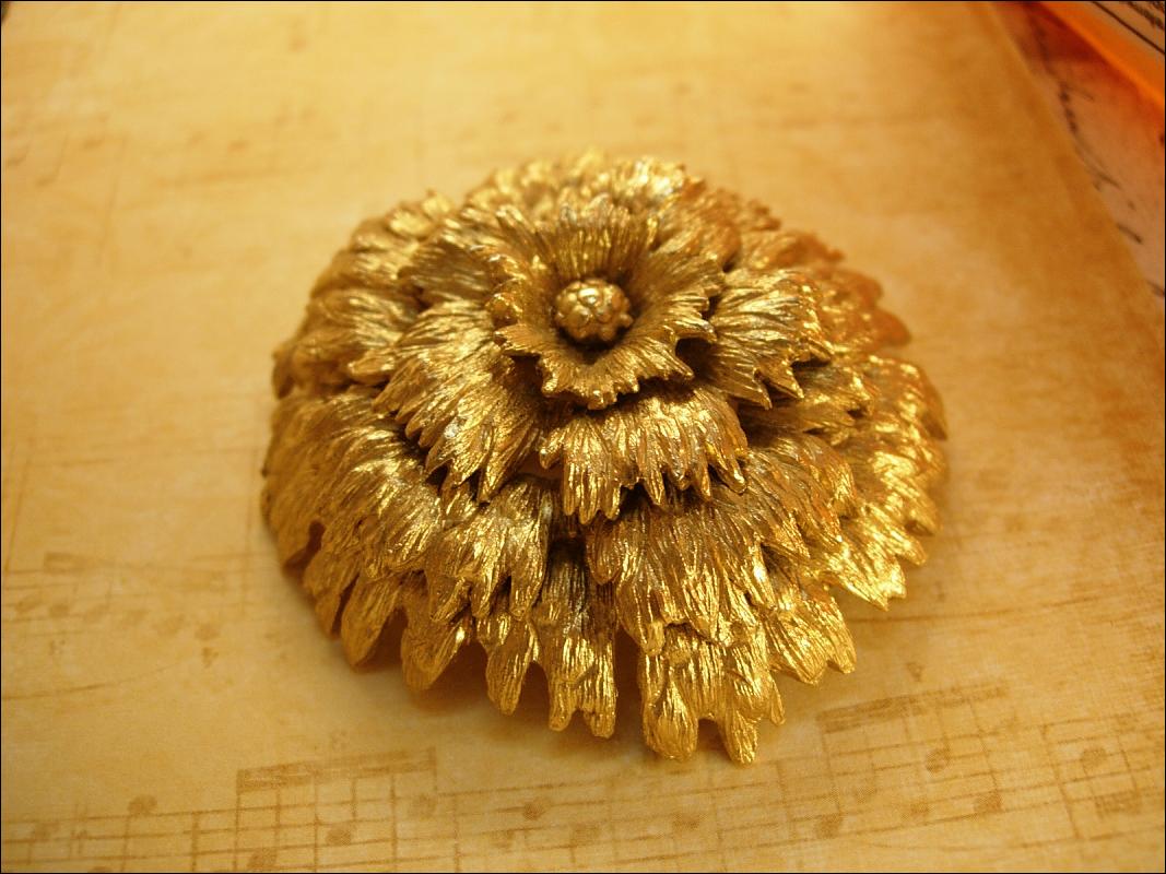 HUGE Vintage signed Monet cascading Flower brooch