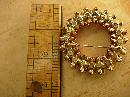 Vintage 100 Rhinestone Brooch Chunky cascading Circle Fall colors