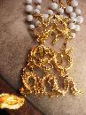 Vintage SIgned Vogue HUGE dragon necklace statement piece with festoon swags