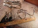Antique sterling SNAKE bracelets Pair of 4 & 2 Coil Serpents and silver gypsy fortune teller