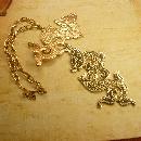 HUGe Runway Signed Double Dragon Super long Necklace Napier