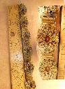 Antique Czech Bracelet golden topaz glass fancy filigree 7 1/2 long Extra long