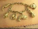 Victorian Charm bracelet Bizarre Unusual Charms Asian renaissance medieval