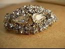 Vintage fancy rhinestone bracelet large tear drop links