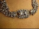 Vintage fancy rhinestone bracelet large tear drop links