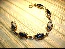 Vintage Victorian bracelet Black onyx stones 12kt gf