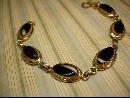 Vintage Victorian bracelet Black onyx stones 12kt gf