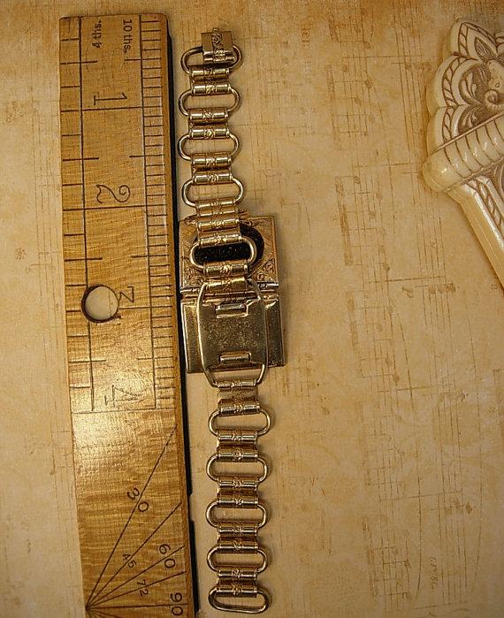 Vintage Bookchain bracelet Locket bracelet with victorian children Purple lava glass top