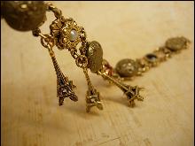 Paris Charm enamel button bracelet