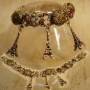 Paris Charm enamel button bracelet