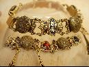 Paris Charm enamel button bracelet