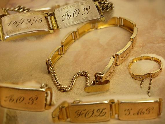 ANtique victorian bracelet Mother and family Bertha father ed Heirloom