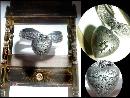 Ornate Heirloom Victorian puffed Sweetheart charm bracelet