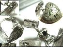 Ornate Heirloom Victorian puffed Sweetheart charm bracelet