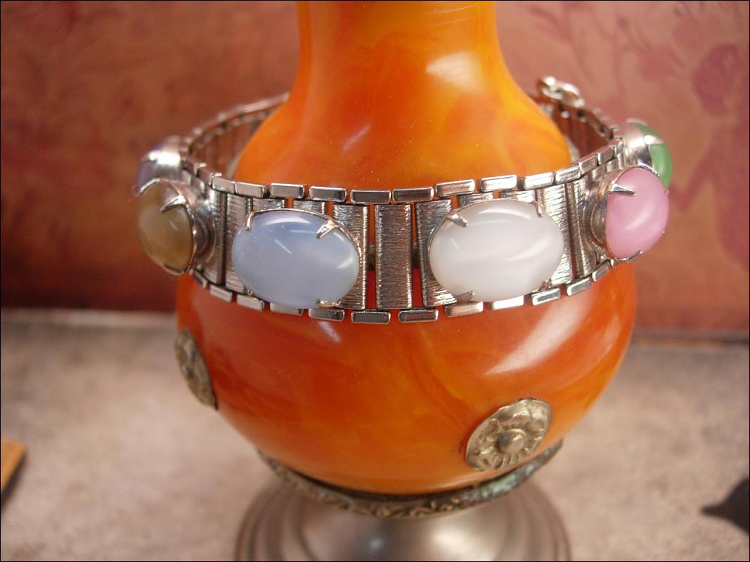 Vintage Moonstone bookchain bracelet sarah coventry