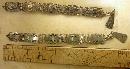 Vintage French Depose Deco sterling Paris fob Bracelet hinged tourist bracelet Eiffel tower fob
