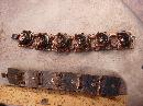 Vintage Bracelet moon and stars with copper goldstone goddess celestial spirit