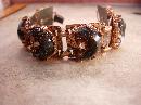 Vintage Bracelet moon and stars with copper goldstone goddess celestial spirit