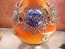 Vintage sterling bracelet enamel European blue silver filigree celestial design
