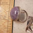 Vintage amethyst Ring HUGE Sphere sterling signed Spiritual healing gemstone February Birthstone
