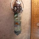 HUGE Healing wand Mystical green amethyst sterling Poison pendant Gemstones OOAK and labradorite and amethyst and more