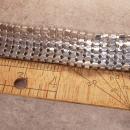 Vintage 6 Row WEISS Rhinestone Bracelet Signed Wide wedding bracelet PURE Glam