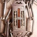 Antique VIctorian Watch FOB Necklace Fancy Goldstone with intricate setting